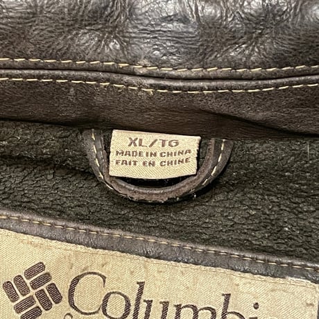 Columbia Leather Car Coat XL