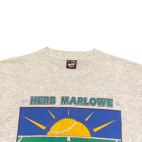 90's FRUIT OF THE LOOM Tennis Print T-Shirt