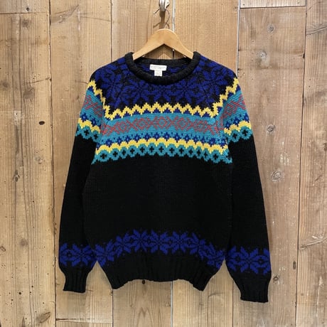 80s- CATTIVO Shetland Wool Fair Isle Sweater