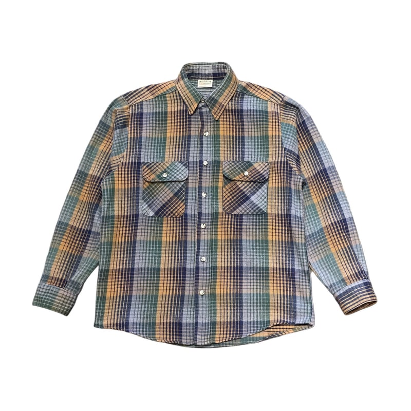 トップス 90'S FIVE BROTHER Heavy Flannel Shirt Vintage 90's Five Brother Pink Blue Heavy Flannel Shirt