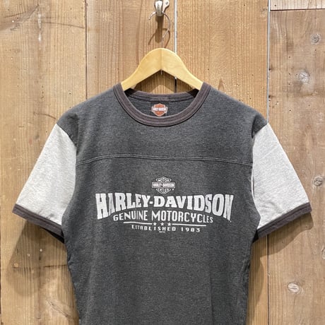 07’s HARLEY-DAVIDSON Bar & Shield Logo RINGER T-Shirt
