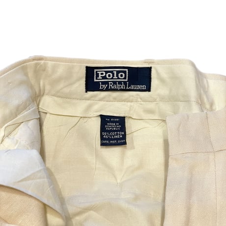 90s Polo Ralph Lauren Cotton/Linen Two Tuck Slacks