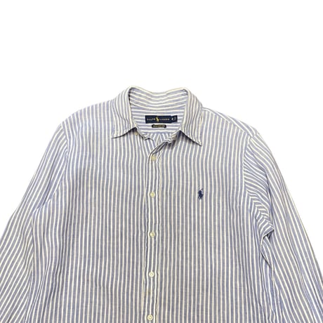 00s- Polo Ralph Lauren Linen Striped Shirt
