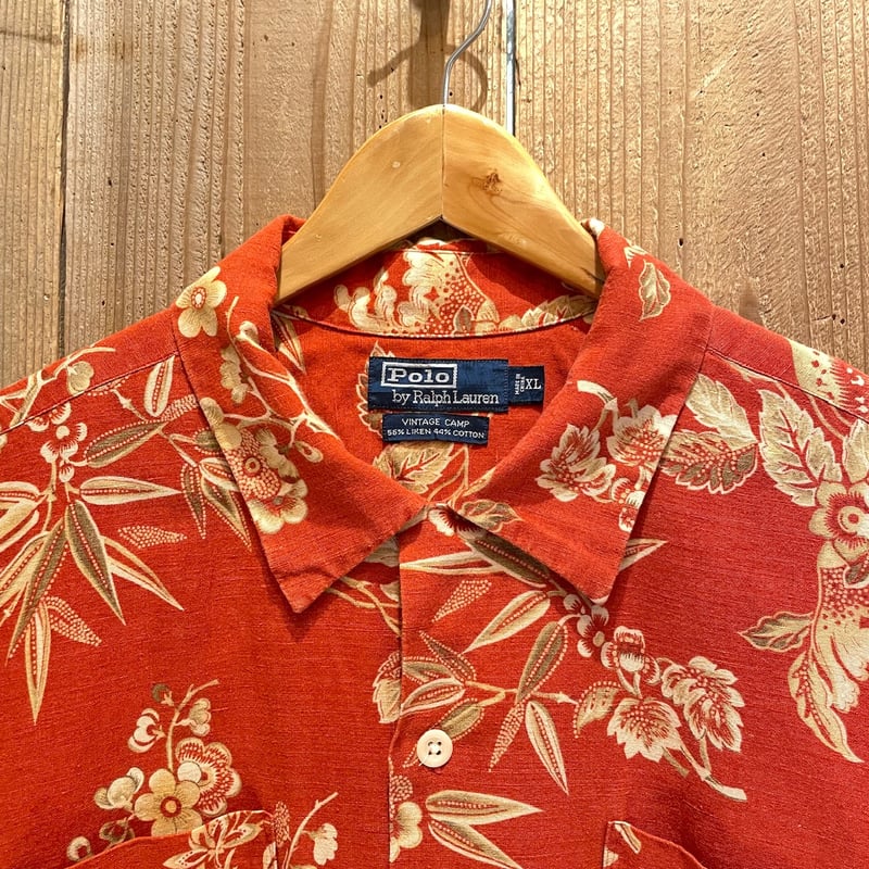 90's~ Polo Ralph Lauren Linen/Cotton Aloha Shir 90's~ Polo Ralph Lauren Linen/Cotton Aloha Shir