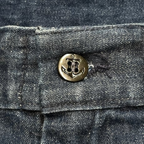 80s- U.S. NAVY Utility Denim Trousers W36
