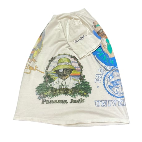 80’~ Hanes Panama Jack Multi Printed T-Shirt