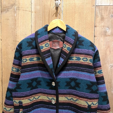 80’s~ Woolrich Native American Pattern Wool Jacket