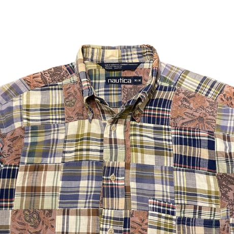 90’s~ Nautica Patchwork B.D Shirt