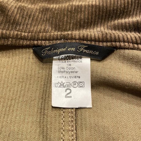 LE LABOUREUR Corduroy French Work Jacket