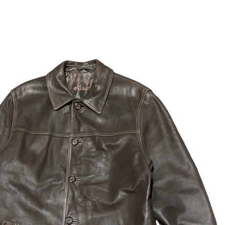 Columbia Leather Car Coat M