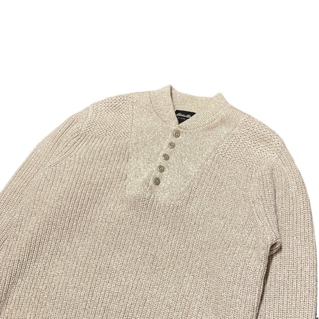 00s Eddie Bauer Henry Neck Cotton Sweater