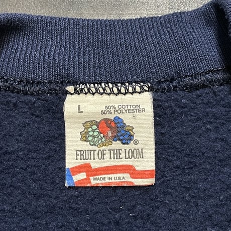80's- FRUIT OF THE ROOM Print Sweat Shirt