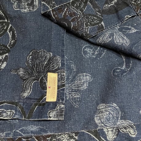00s- Tommy Hilfiger Linen/Cotton Hawaiian Shirt