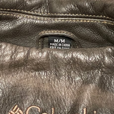 Columbia Leather Car Coat M