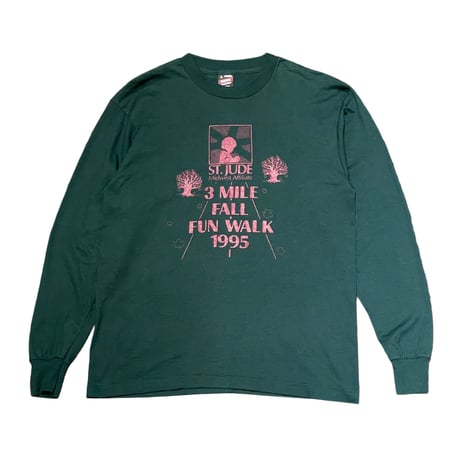 90s FRUIT OF THE LOOM Fun Walk  L/S T-Shirt
