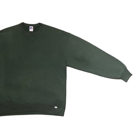 90s RUSSELL ATHLETIC Plain Sweatshirt Green