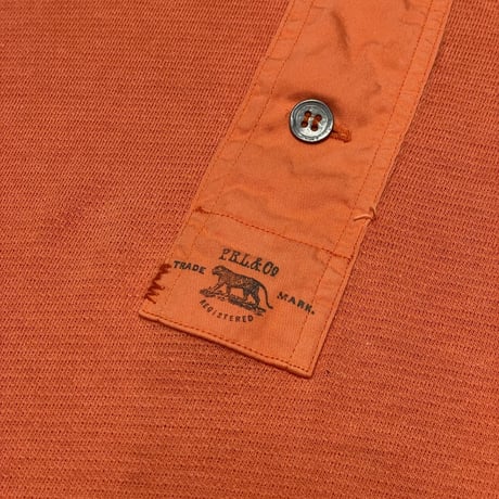 90s- Polo Ralph Lauren Henry Neck Waffle Shirt