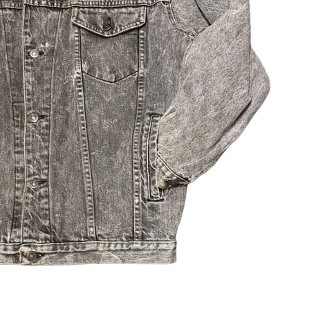 80s- GAP Black Denim Trucker Jacket