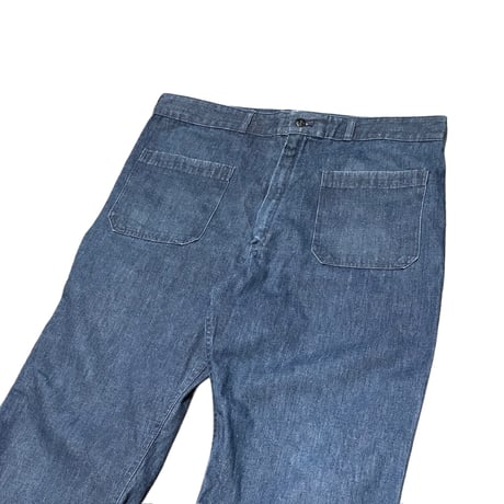 80s- U.S. NAVY Utility Denim Trousers W36
