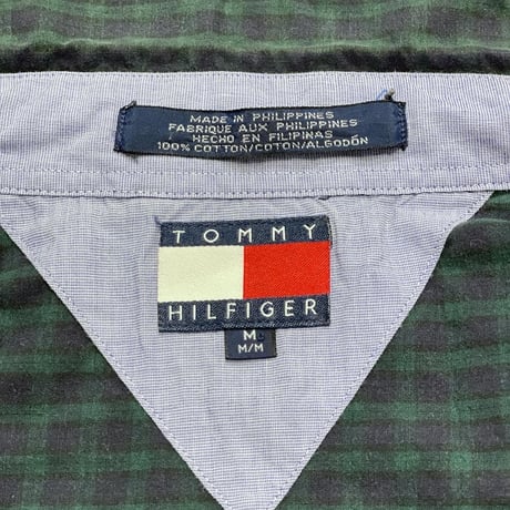 90s- Tommy Hilfiger Black Watch Cotton B.D Shirt