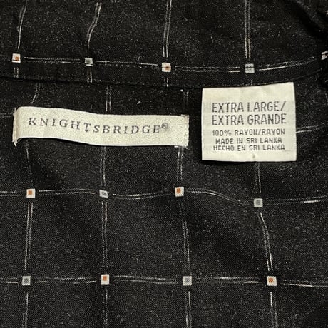 00s- KNIGHTSBRIDGE All Over Print Rayon Shirt