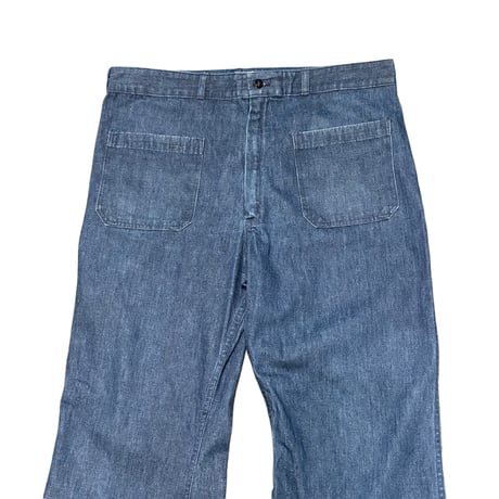 80s- U.S. NAVY Utility Denim Trousers W36