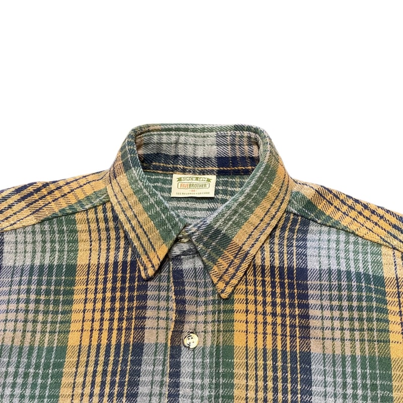 90s FIVE BROTHER Heavyweight Flannel Shirt | MW