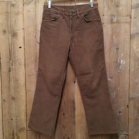 ~80's Unknown Corduroy Flare Pants BROWN  W : 31