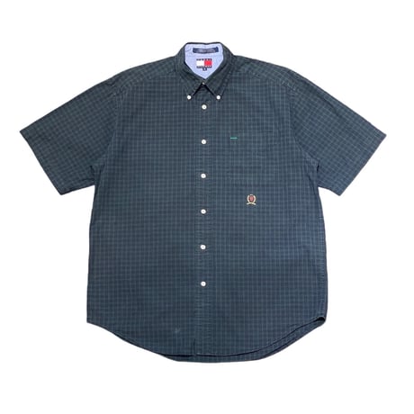 90s- Tommy Hilfiger Black Watch Cotton B.D Shirt