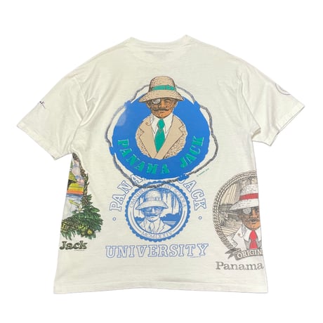 80’~ Hanes Panama Jack Multi Printed T-Shirt