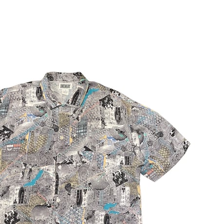 90s- UNIONBAY All Over Print Rayon Shirt