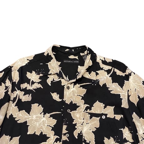 90s- NATURAL ISSUE All Over Print Rayon Shirt