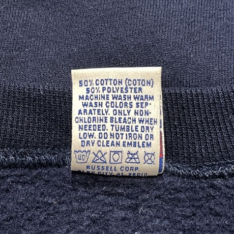 90s RUSSELL ATHLETIC Plain Sweatshirt NAVY