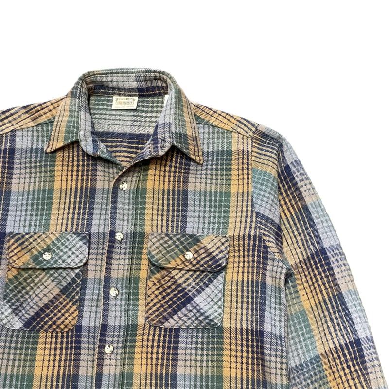 トップス 90'S FIVE BROTHER Heavy Flannel Shirt Vintage 90's Five Brother Pink Blue Heavy Flannel Shirt