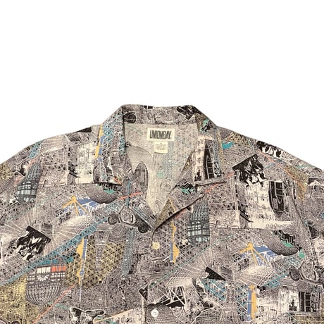 90s- UNIONBAY All Over Print Rayon Shirt