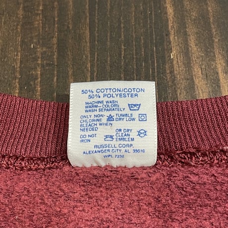 90s JERZEES Dog Print Sweat Shirt Burgundy