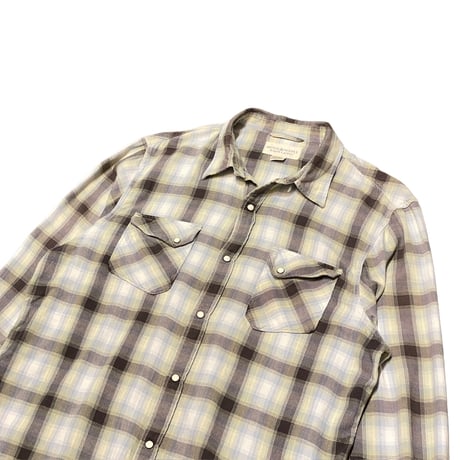 DENIM&SUPPLY Light Flannel Western Shirt
