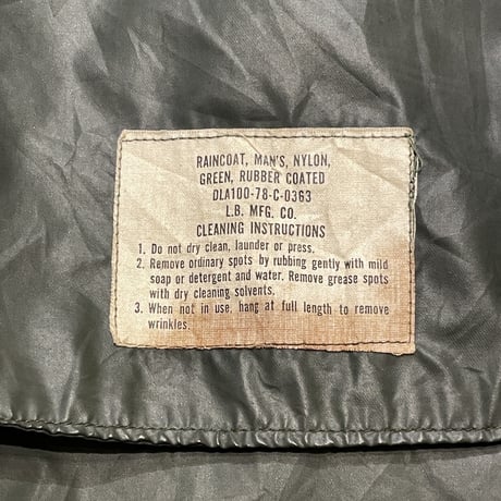 78’s U.S.ARMY Nylon Rain Coat