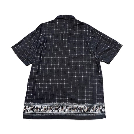 00s- KNIGHTSBRIDGE All Over Print Rayon Shirt