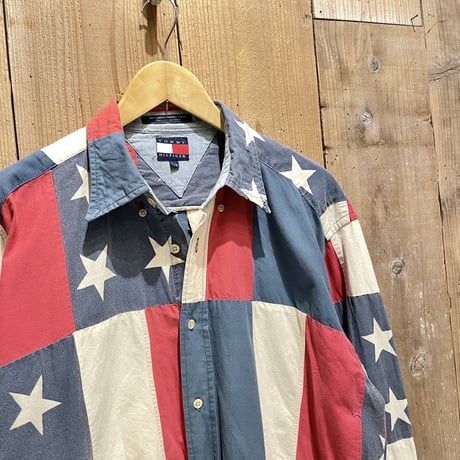 90’s~ Tommy Hilfiger Star & Stripe B.D Shirt