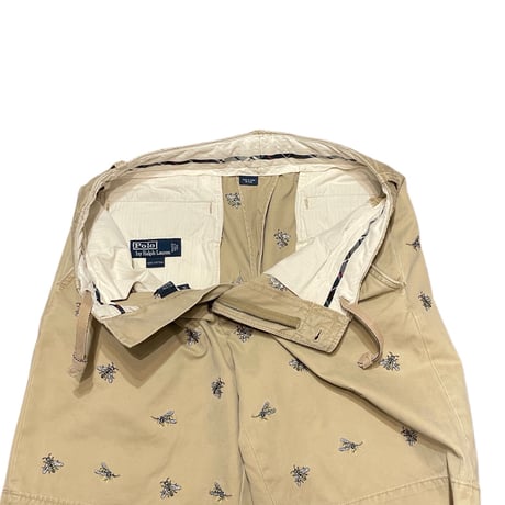 Polo Ralph Lauren Embroidered Cotton Shorts beige