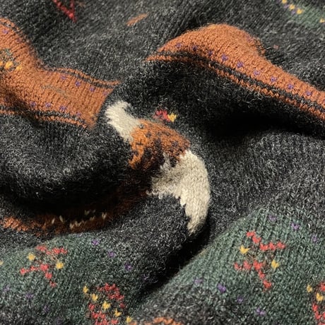 80s- Woolrich Duck Pattern Wool Sweater