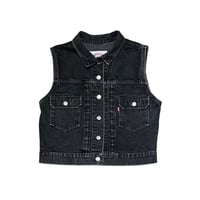 90s Levi’s 77599-0260 Black Denim Vest