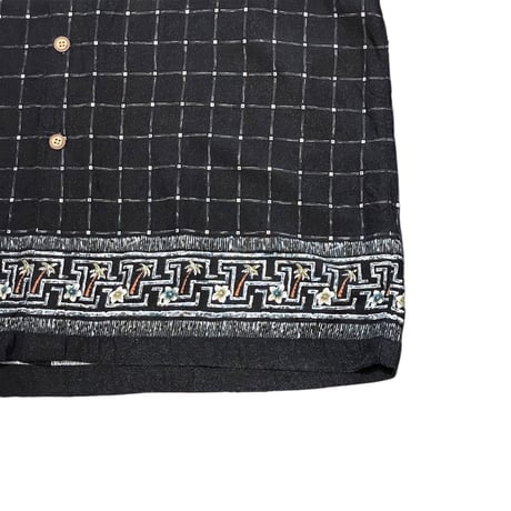 00s- KNIGHTSBRIDGE All Over Print Rayon Shirt