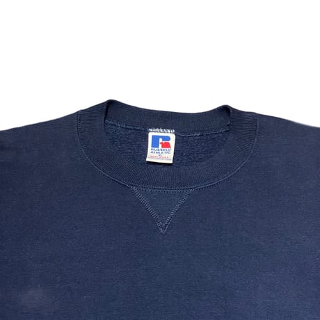 90s RUSSELL ATHLETIC Plain Sweatshirt NAVY