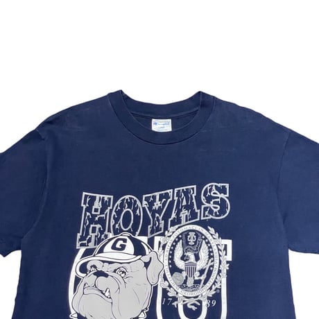 90s Champion Georgetown University HOYAS College Print T-Shirt