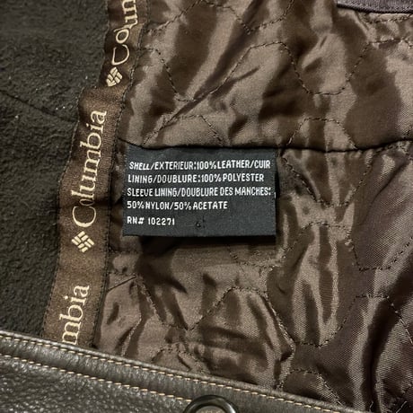 Columbia Leather Car Coat M
