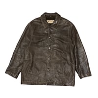 Columbia Leather Car Coat XL