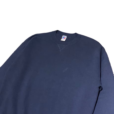 90s RUSSELL ATHLETIC Plain Sweatshirt NAVY