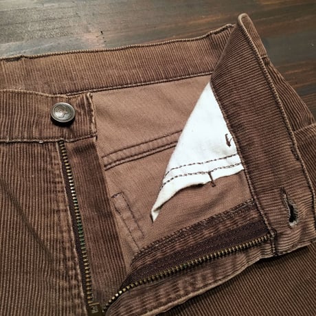 ~80's Unknown Corduroy Flare Pants BROWN  W : 31